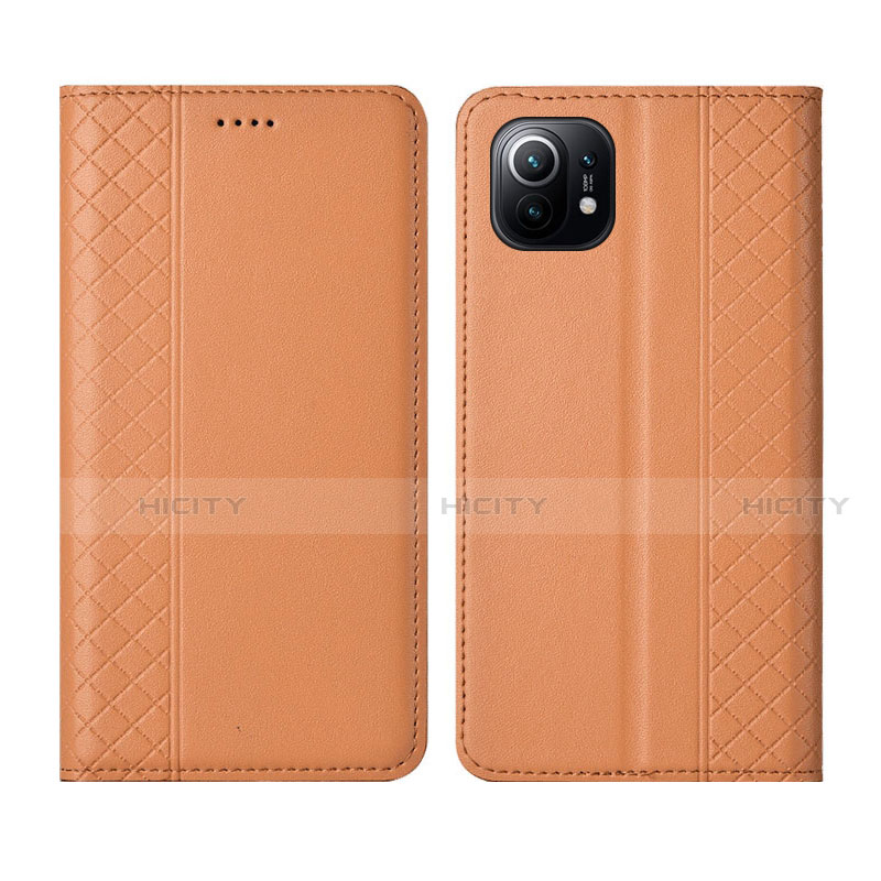 Coque Portefeuille Livre Cuir Etui Clapet L03 pour Xiaomi Mi 11 Lite 4G Orange Plus