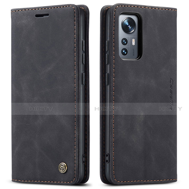 Coque Portefeuille Livre Cuir Etui Clapet L03 pour Xiaomi Mi 12 5G Noir Plus