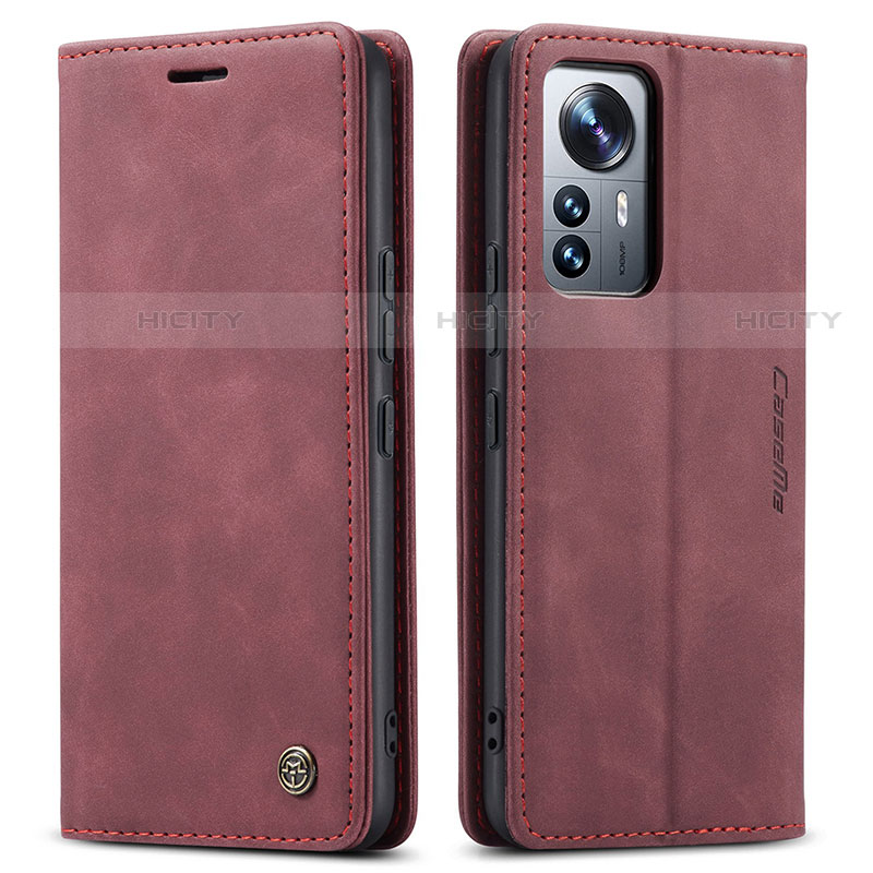 Coque Portefeuille Livre Cuir Etui Clapet L03 pour Xiaomi Mi 12 Lite 5G Vin Rouge Plus