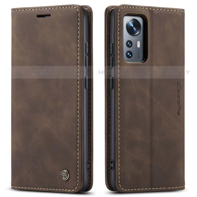 Coque Portefeuille Livre Cuir Etui Clapet L03 pour Xiaomi Mi 12S 5G Marron Plus