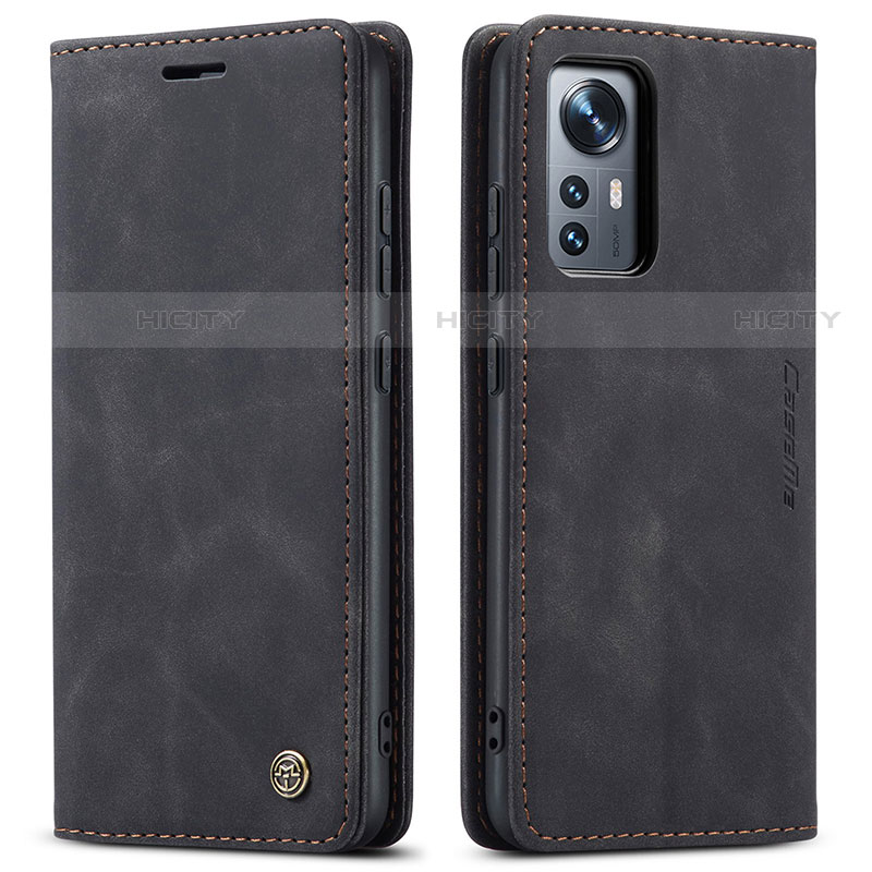 Coque Portefeuille Livre Cuir Etui Clapet L03 pour Xiaomi Mi 12X 5G Noir Plus