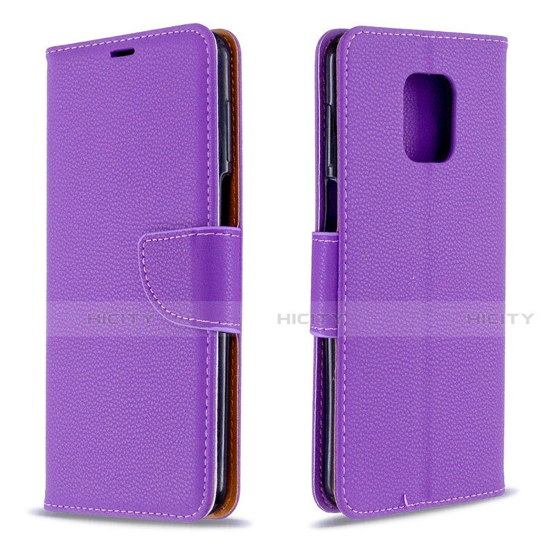Coque Portefeuille Livre Cuir Etui Clapet L03 pour Xiaomi Poco M2 Pro Violet Plus