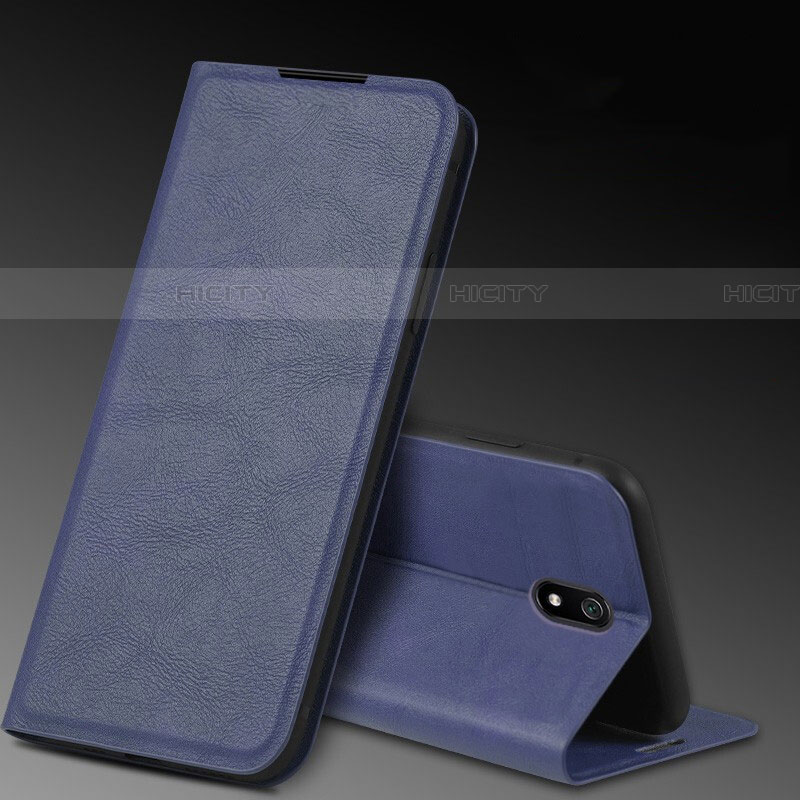 Coque Portefeuille Livre Cuir Etui Clapet L03 pour Xiaomi Redmi 8A Bleu Plus