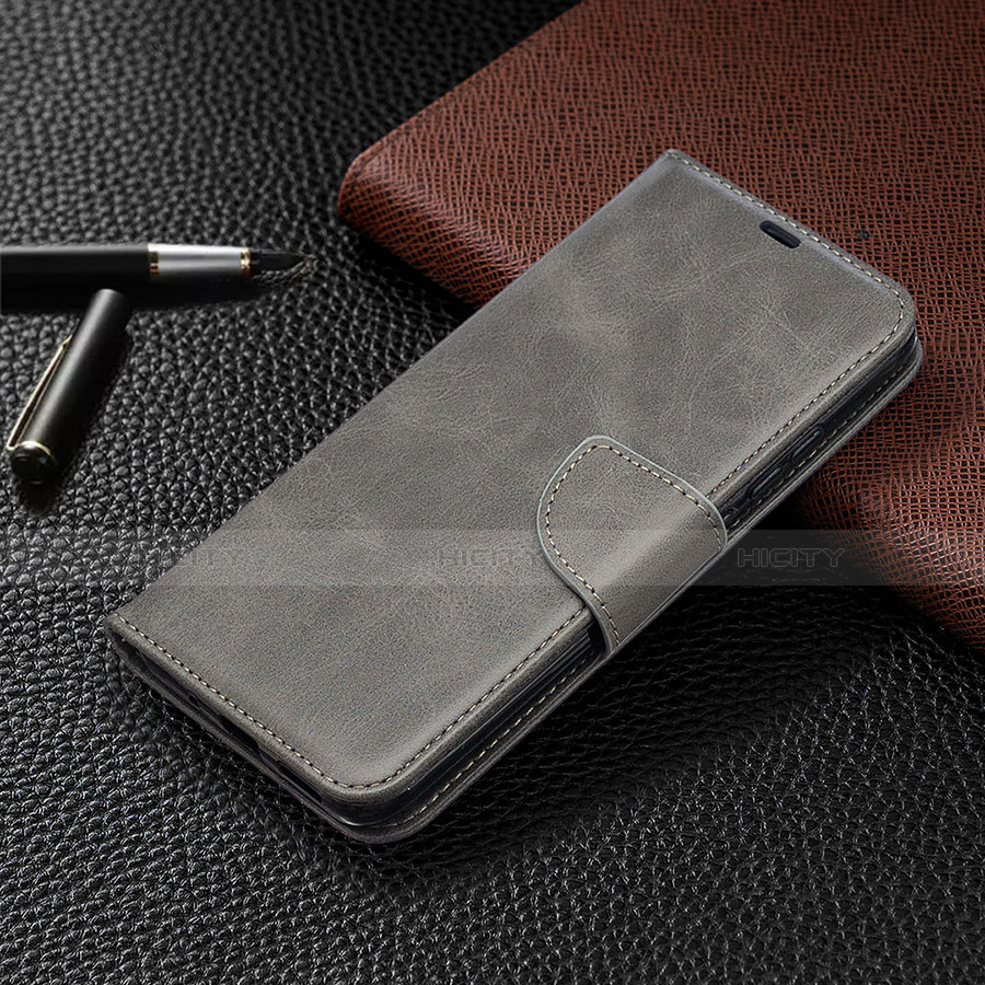 Coque Portefeuille Livre Cuir Etui Clapet L03 pour Xiaomi Redmi 9C NFC Gris Plus