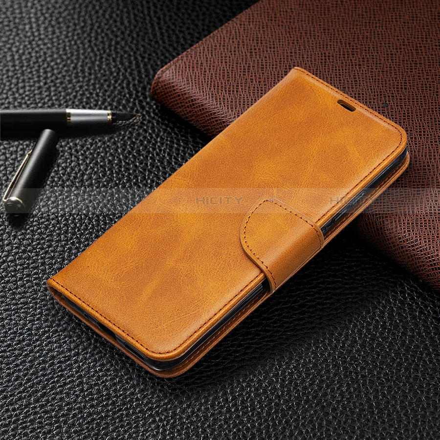 Coque Portefeuille Livre Cuir Etui Clapet L03 pour Xiaomi Redmi 9C Orange Plus