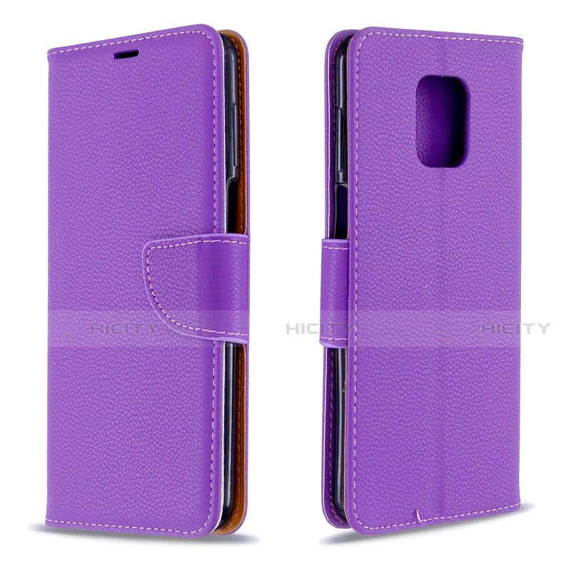 Coque Portefeuille Livre Cuir Etui Clapet L03 pour Xiaomi Redmi Note 9 Pro Max Violet Plus