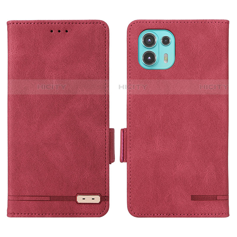 Coque Portefeuille Livre Cuir Etui Clapet L03Z pour Motorola Moto Edge 20 Lite 5G Rouge Plus