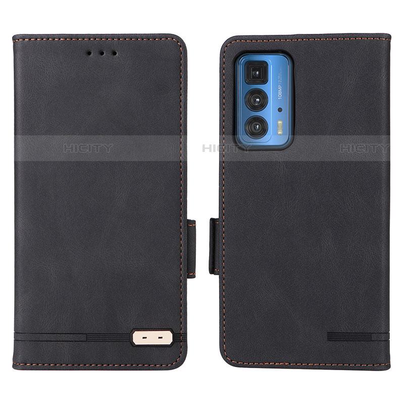 Coque Portefeuille Livre Cuir Etui Clapet L03Z pour Motorola Moto Edge 20 Pro 5G Noir Plus