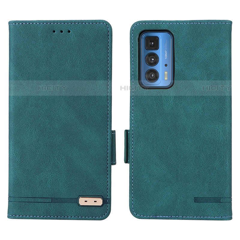 Coque Portefeuille Livre Cuir Etui Clapet L03Z pour Motorola Moto Edge 20 Pro 5G Vert Plus