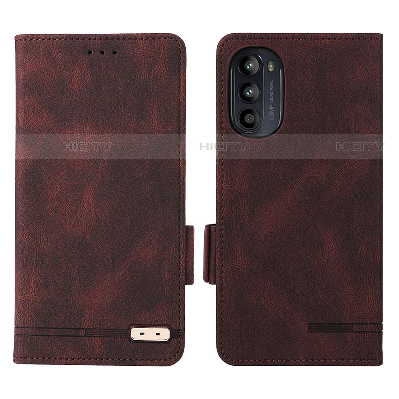 Coque Portefeuille Livre Cuir Etui Clapet L03Z pour Motorola Moto Edge (2022) 5G Marron Plus