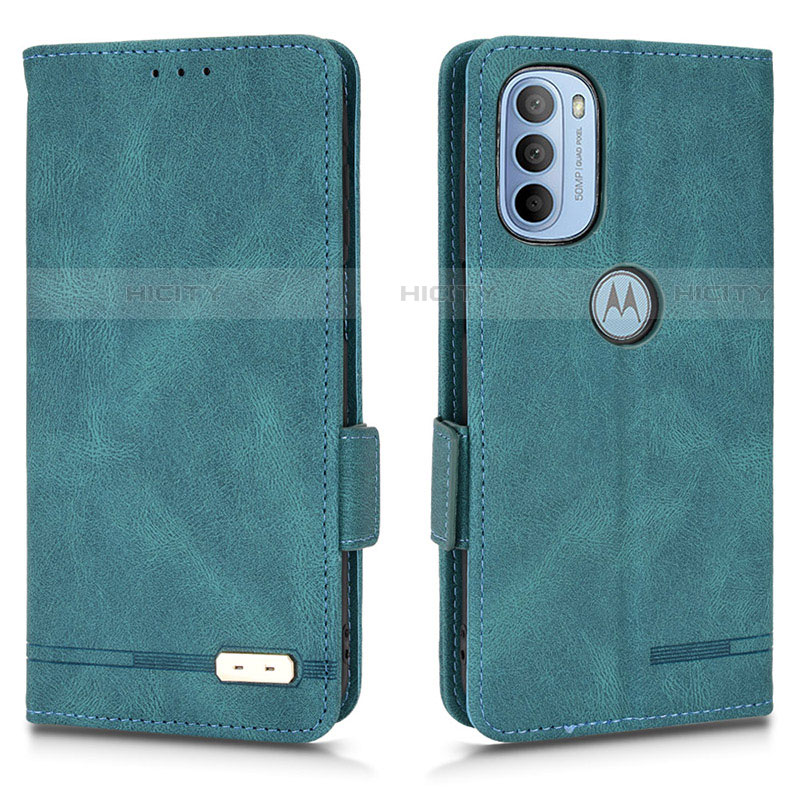 Coque Portefeuille Livre Cuir Etui Clapet L03Z pour Motorola Moto G31 Vert Plus