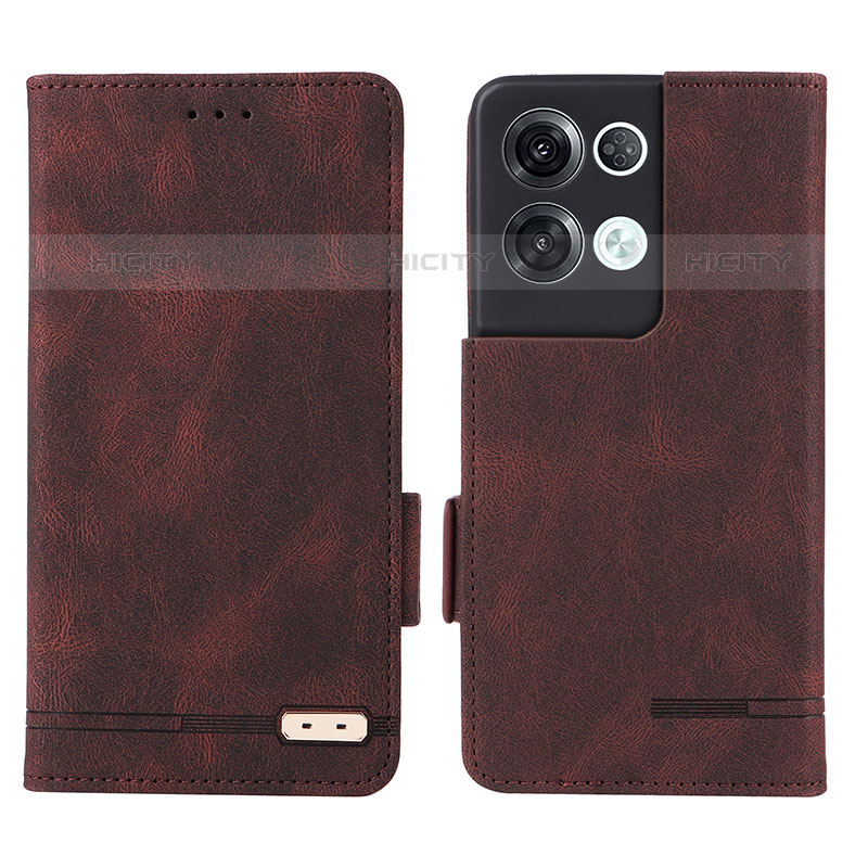 Coque Portefeuille Livre Cuir Etui Clapet L03Z pour Oppo Reno8 Pro 5G Marron Plus