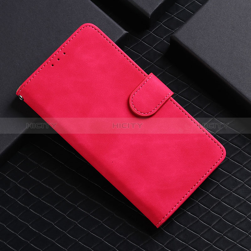 Coque Portefeuille Livre Cuir Etui Clapet L03Z pour Realme C21Y Rose Rouge Plus