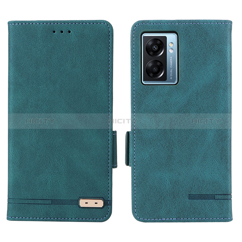 Coque Portefeuille Livre Cuir Etui Clapet L03Z pour Realme V23 5G Vert Plus