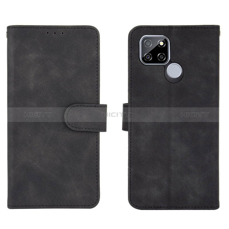 Coque Portefeuille Livre Cuir Etui Clapet L03Z pour Realme V3 5G Noir Plus