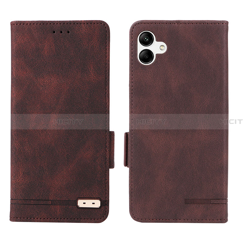 Coque Portefeuille Livre Cuir Etui Clapet L03Z pour Samsung Galaxy A04 4G Marron Plus