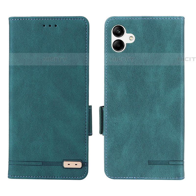 Coque Portefeuille Livre Cuir Etui Clapet L03Z pour Samsung Galaxy A04E Vert Plus