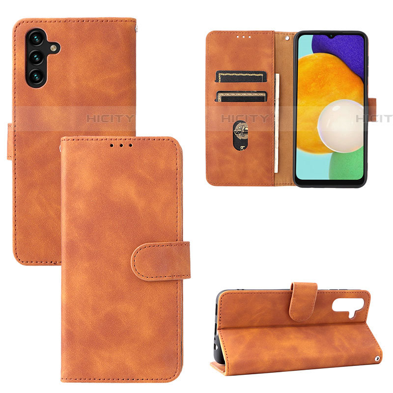 Coque Portefeuille Livre Cuir Etui Clapet L03Z pour Samsung Galaxy A04s Marron Plus