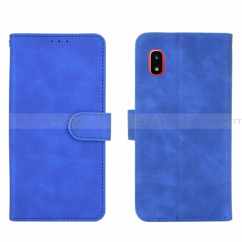 Coque Portefeuille Livre Cuir Etui Clapet L03Z pour Samsung Galaxy A20 SC-02M SCV46 Bleu Plus