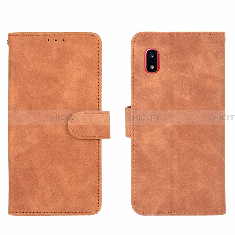 Coque Portefeuille Livre Cuir Etui Clapet L03Z pour Samsung Galaxy A20 SC-02M SCV46 Marron Plus