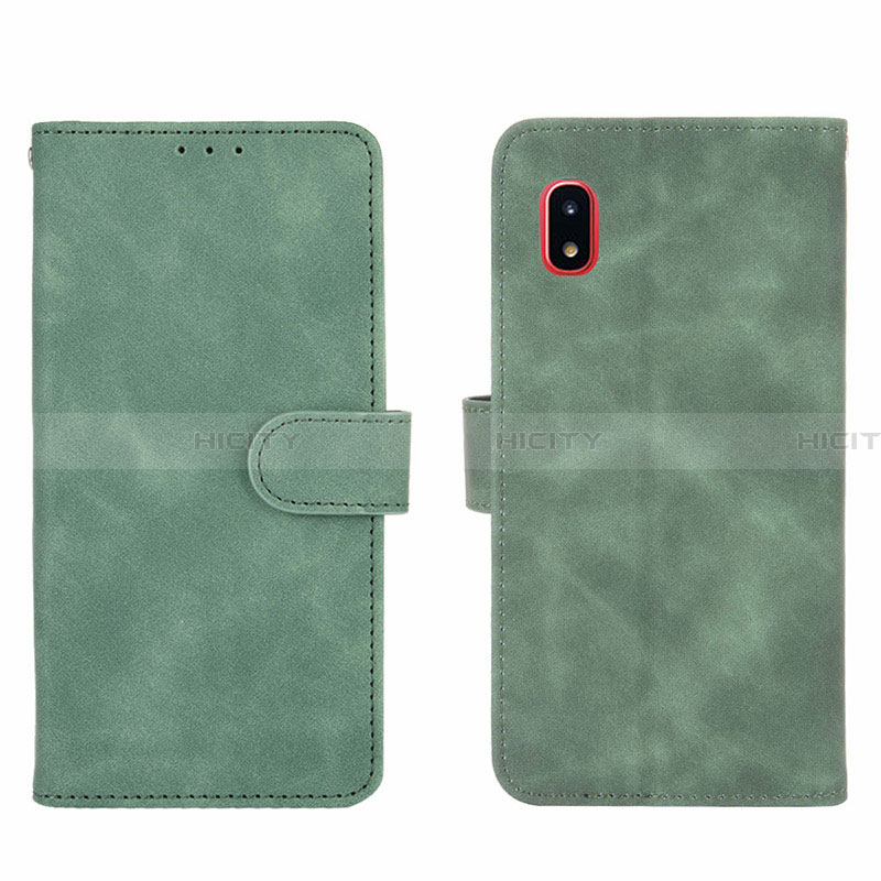 Coque Portefeuille Livre Cuir Etui Clapet L03Z pour Samsung Galaxy A20 SC-02M SCV46 Vert Plus