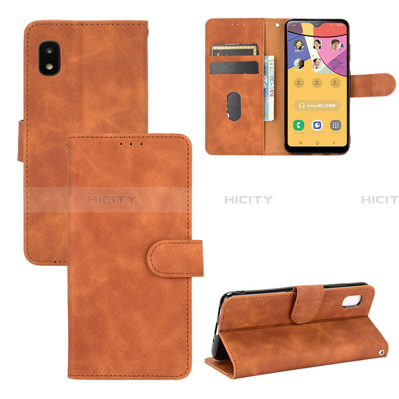 Coque Portefeuille Livre Cuir Etui Clapet L03Z pour Samsung Galaxy A21 SC-42A Plus