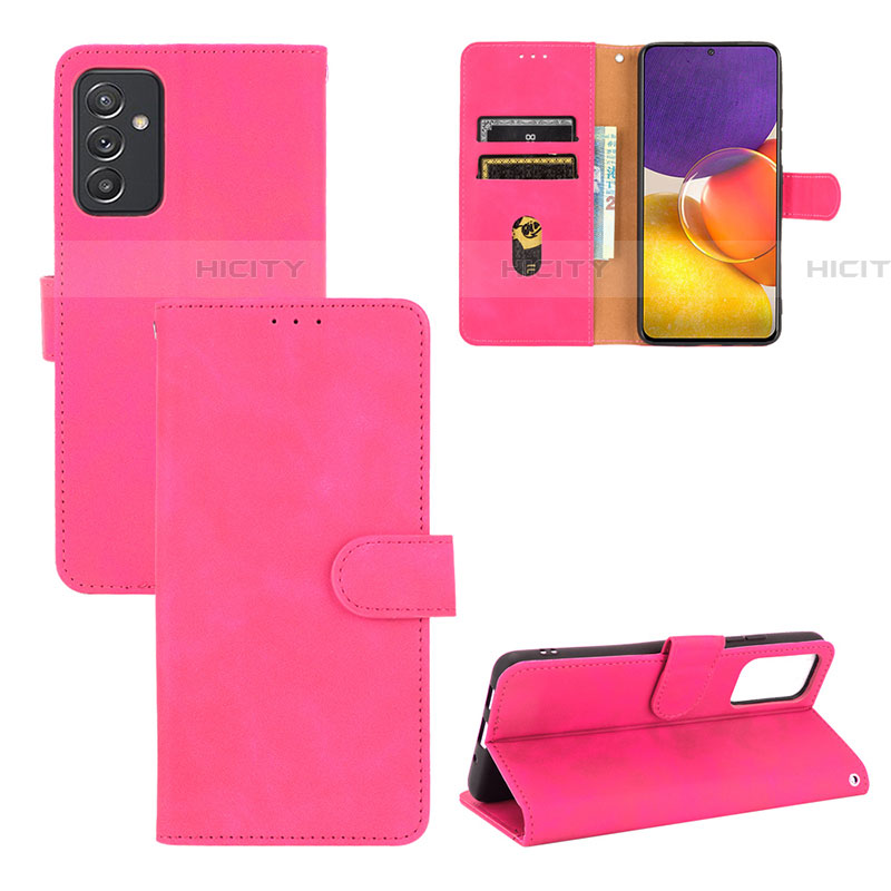 Coque Portefeuille Livre Cuir Etui Clapet L03Z pour Samsung Galaxy A34 5G Rose Rouge Plus