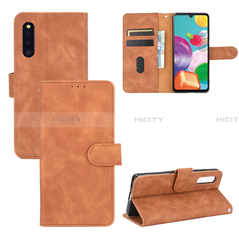 Coque Portefeuille Livre Cuir Etui Clapet L03Z pour Samsung Galaxy A41 SC-41A Marron Plus