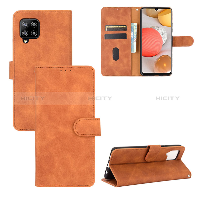 Coque Portefeuille Livre Cuir Etui Clapet L03Z pour Samsung Galaxy A42 5G Marron Plus