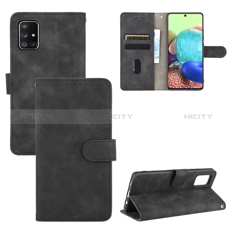 Coque Portefeuille Livre Cuir Etui Clapet L03Z pour Samsung Galaxy A51 5G Noir Plus