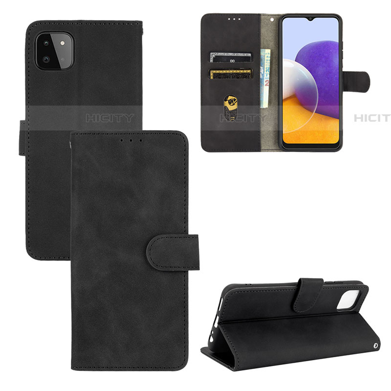 Coque Portefeuille Livre Cuir Etui Clapet L03Z pour Samsung Galaxy F42 5G Noir Plus