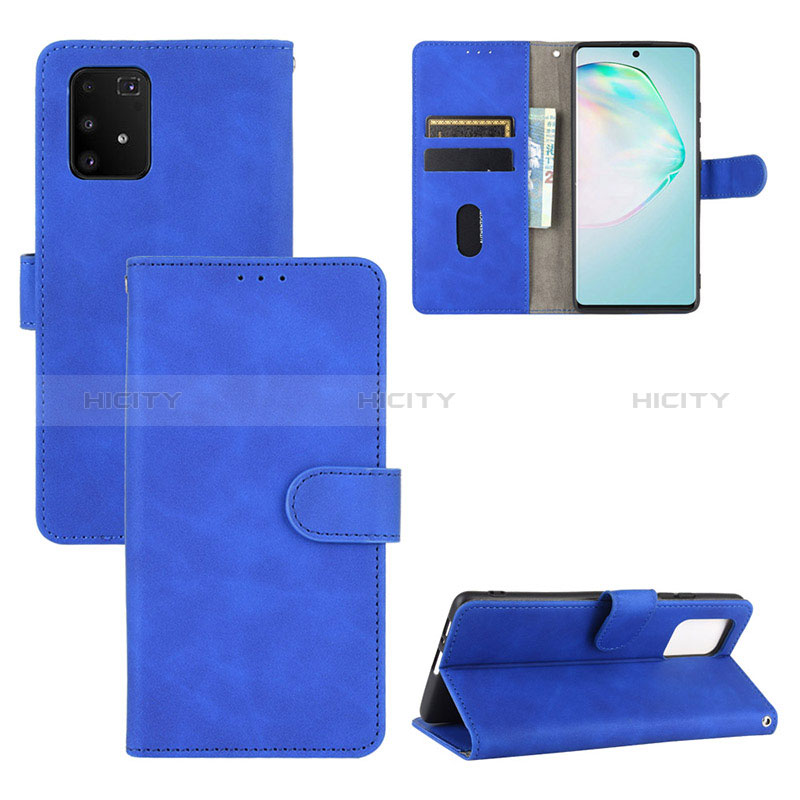 Coque Portefeuille Livre Cuir Etui Clapet L03Z pour Samsung Galaxy M80S Bleu Plus