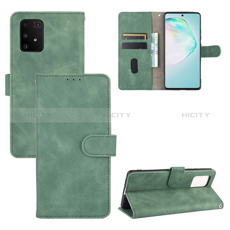 Coque Portefeuille Livre Cuir Etui Clapet L03Z pour Samsung Galaxy M80S Vert Plus