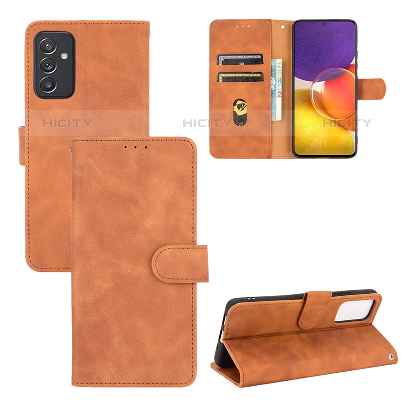 Coque Portefeuille Livre Cuir Etui Clapet L03Z pour Samsung Galaxy Quantum2 5G Marron Plus