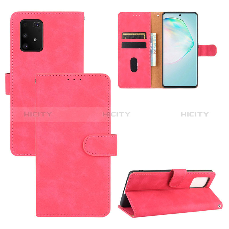 Coque Portefeuille Livre Cuir Etui Clapet L03Z pour Samsung Galaxy S10 Lite Rose Rouge Plus