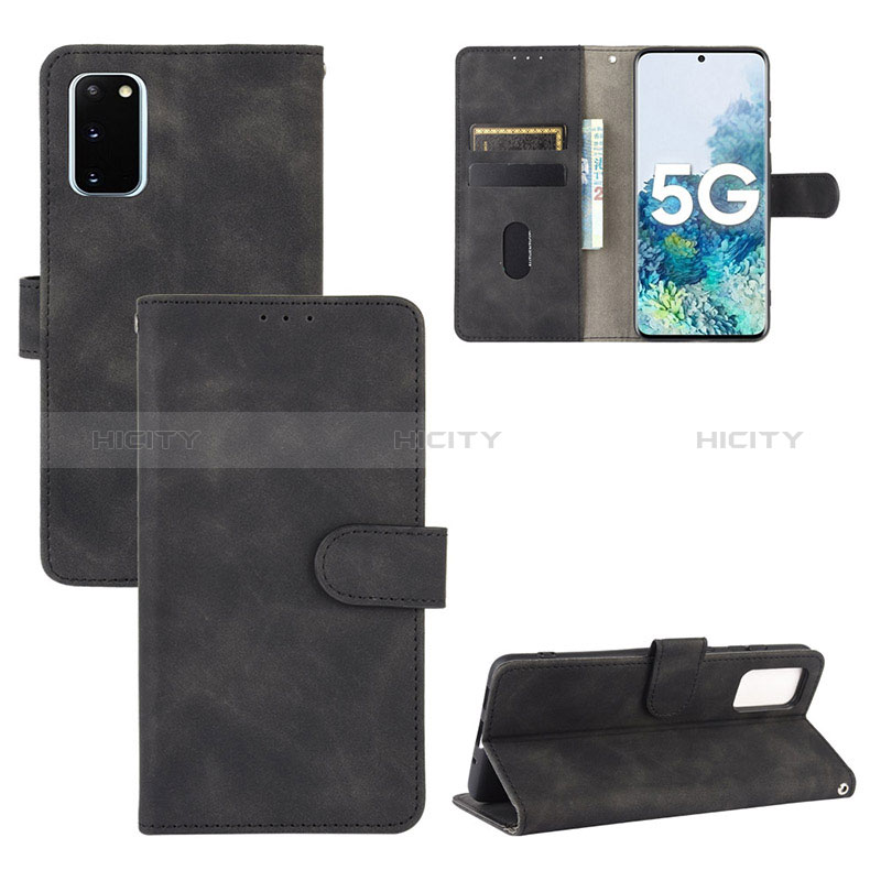 Coque Portefeuille Livre Cuir Etui Clapet L03Z pour Samsung Galaxy S20 Lite 5G Noir Plus