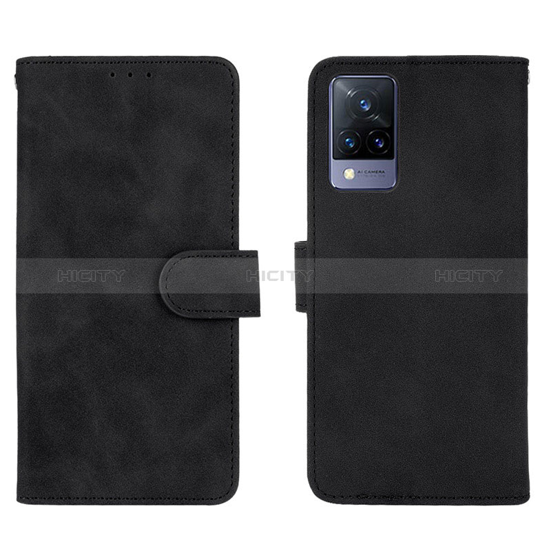 Coque Portefeuille Livre Cuir Etui Clapet L03Z pour Vivo V21 5G Noir Plus