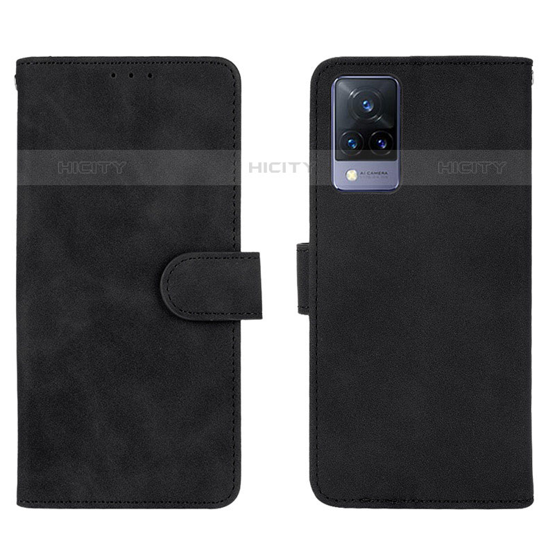 Coque Portefeuille Livre Cuir Etui Clapet L03Z pour Vivo V21s 5G Noir Plus