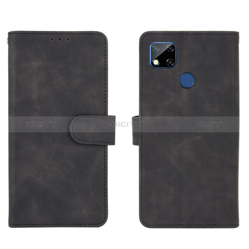 Coque Portefeuille Livre Cuir Etui Clapet L03Z pour Xiaomi Redmi 9 Activ Noir Plus