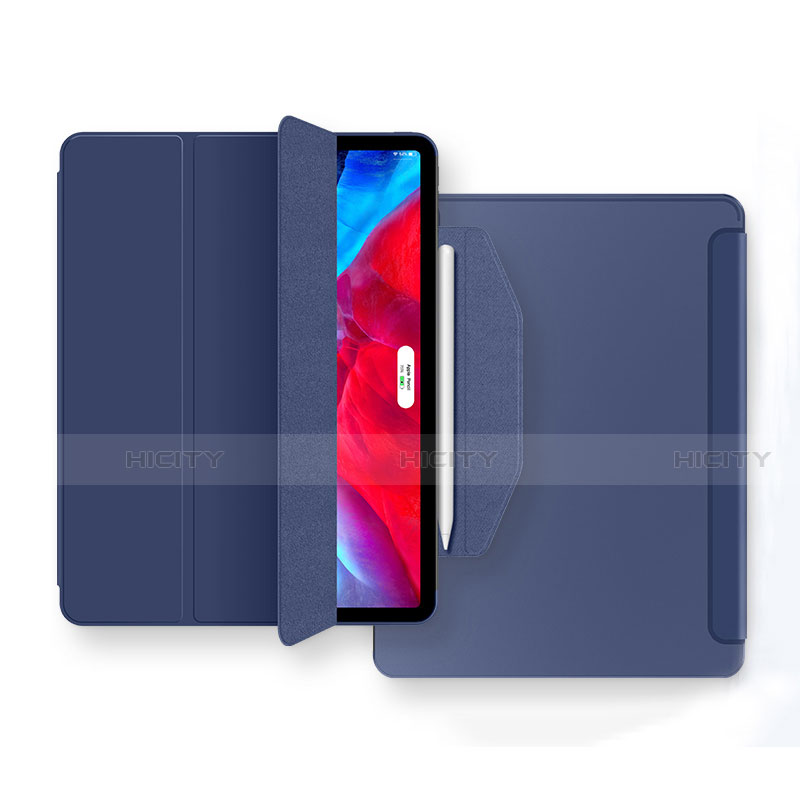 Coque Portefeuille Livre Cuir Etui Clapet L04 pour Apple iPad Air 4 10.9 (2020) Bleu Plus