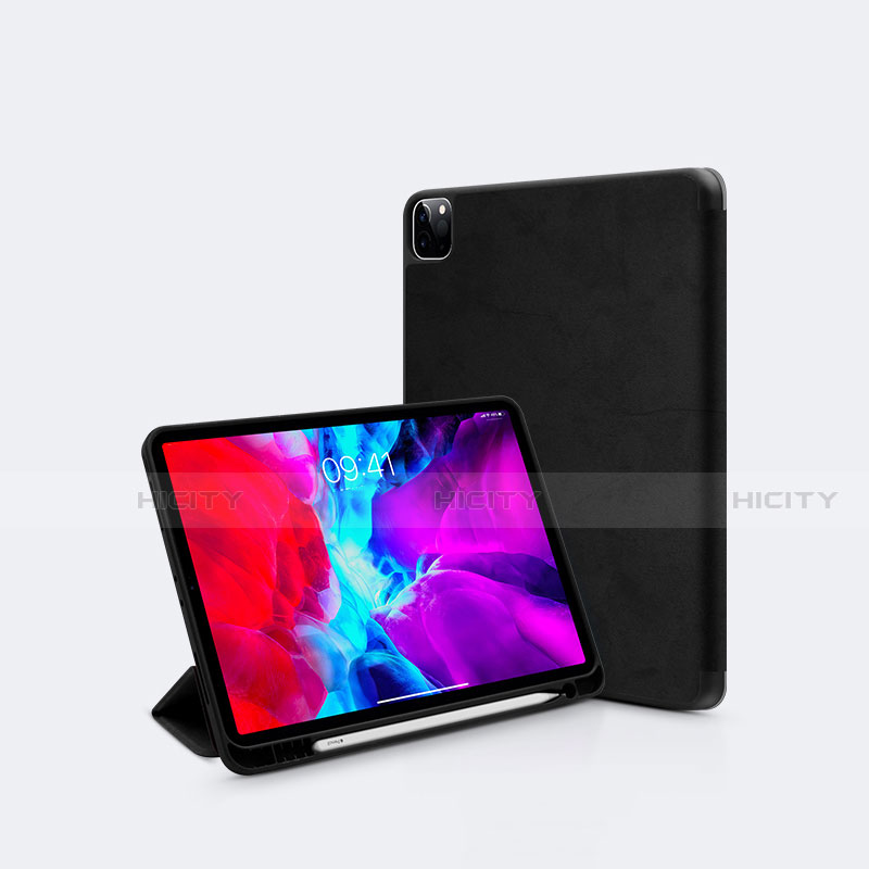Coque Portefeuille Livre Cuir Etui Clapet L04 pour Apple iPad Pro 11 (2021) Noir Plus
