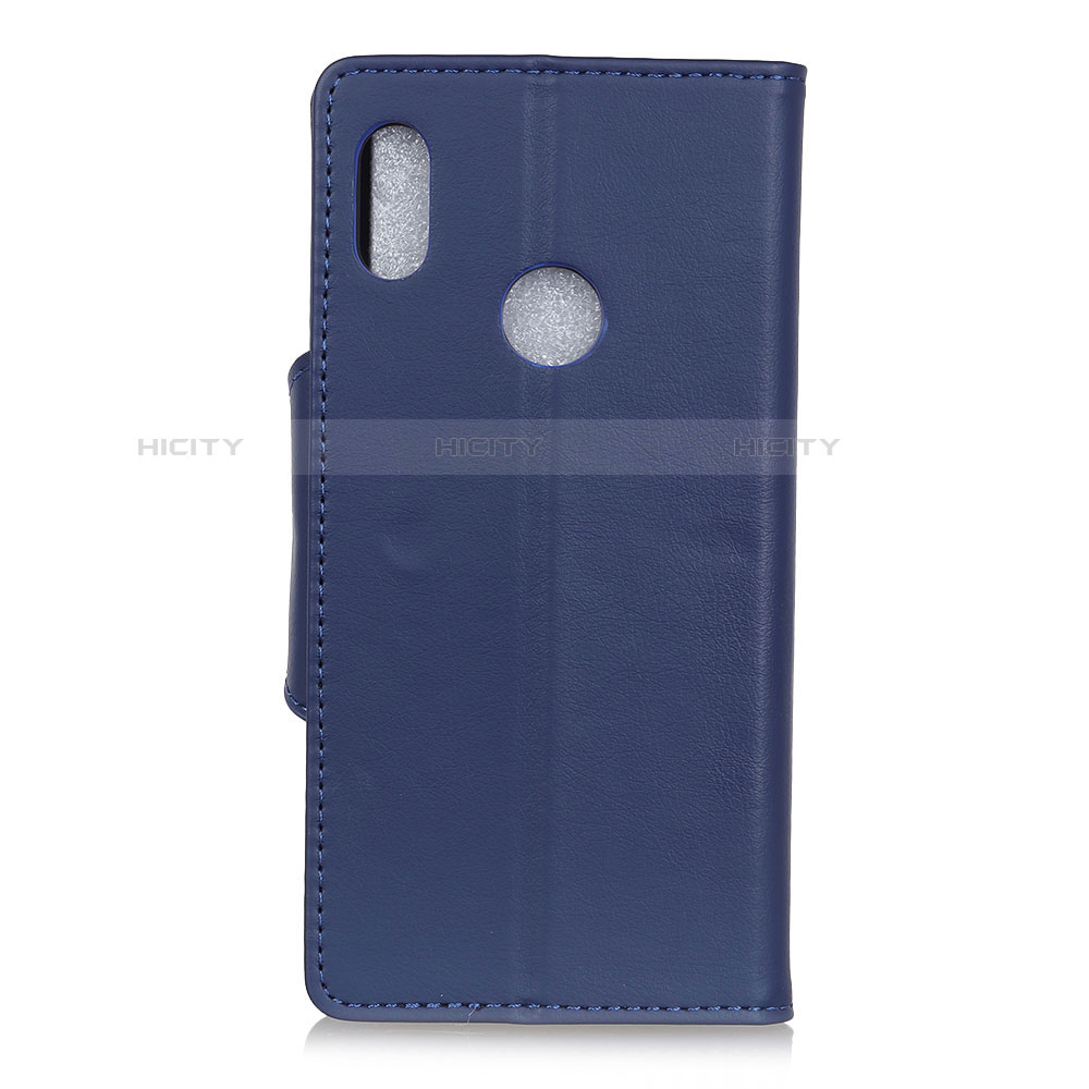 Coque Portefeuille Livre Cuir Etui Clapet L04 pour BQ Aquaris C Bleu Plus