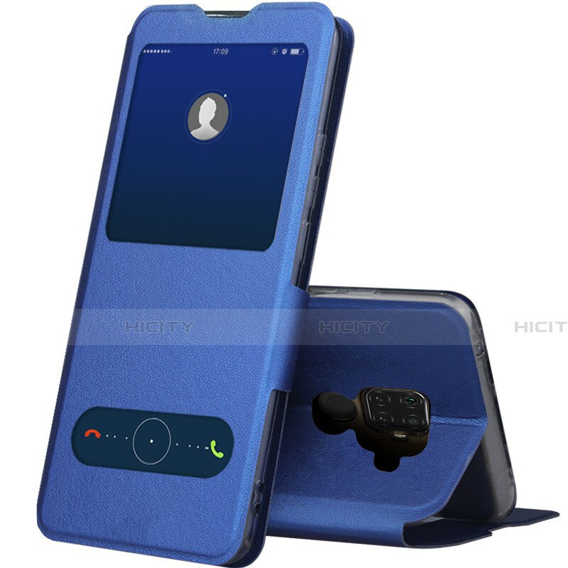 Coque Portefeuille Livre Cuir Etui Clapet L04 pour Huawei Mate 30 Lite Bleu Plus