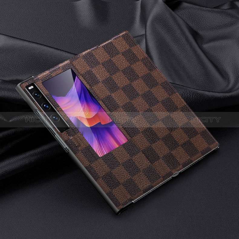 Coque Portefeuille Livre Cuir Etui Clapet L04 pour Huawei Mate Xs 2 Noir Plus