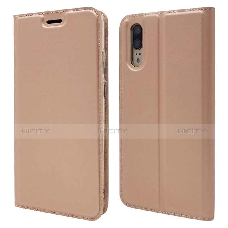 Coque Portefeuille Livre Cuir Etui Clapet L04 pour Huawei P20 Or Rose Plus