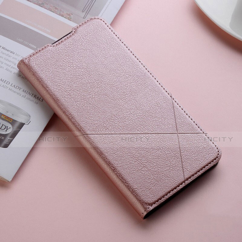 Coque Portefeuille Livre Cuir Etui Clapet L04 pour Huawei P30 Lite New Edition Or Rose Plus