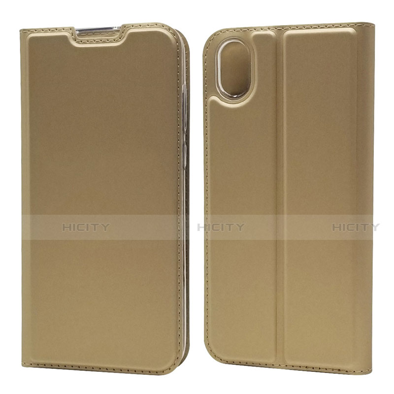 Coque Portefeuille Livre Cuir Etui Clapet L04 pour Huawei Y5 (2019) Or Plus