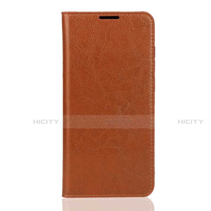 Coque Portefeuille Livre Cuir Etui Clapet L04 pour Huawei Y7 (2019) Orange Plus