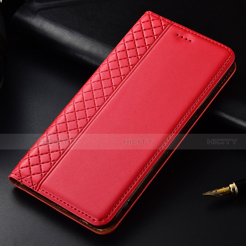 Coque Portefeuille Livre Cuir Etui Clapet L04 pour LG V50 ThinQ 5G Rouge Plus