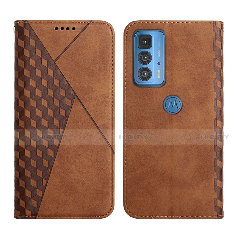 Coque Portefeuille Livre Cuir Etui Clapet L04 pour Motorola Moto Edge 20 Pro 5G Marron Plus